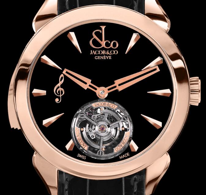 Jacob & Co PALATIAL FLYING TOURBILLON MINUTE REPEATER ROSE GOLD BLACK PT500.40.NS.MK.A Replica watch
